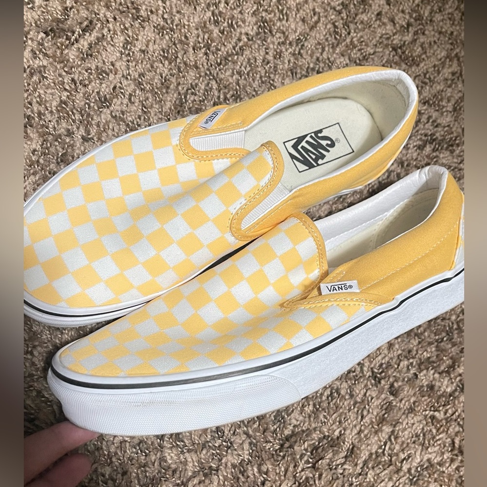 Yellow Checkered Vans